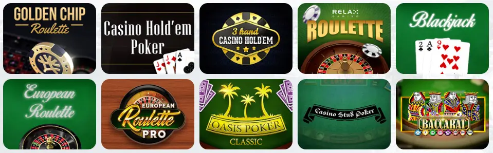Giochi da tavolo al Raging Bull Casino