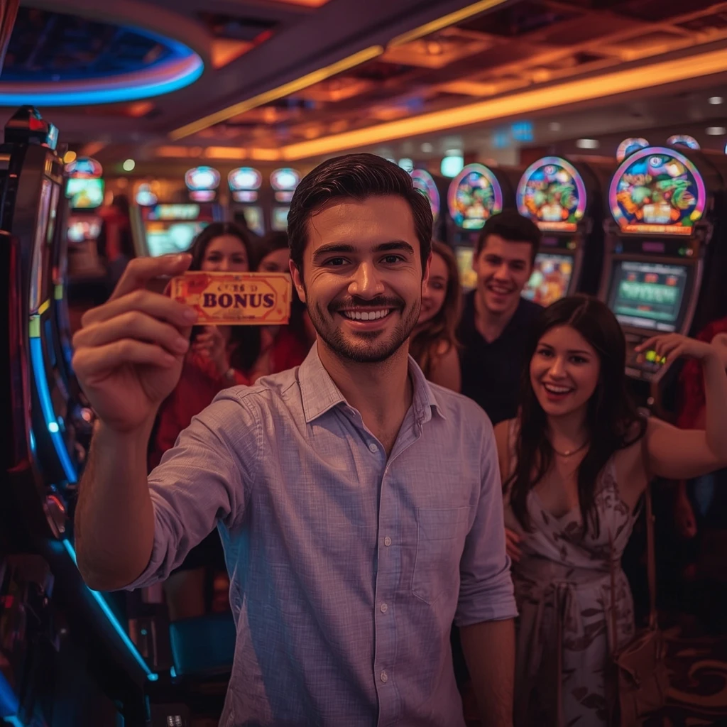 una persona con un bonus RAGING BULL CASINO